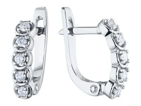 Серьги из белого золота с бриллиантами э0901сг05161000