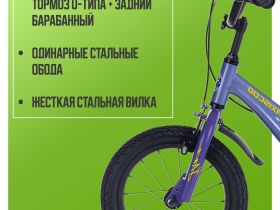 Детский велосипед Maxiscoo Jazz Стандарт Плюс 14, год 2024, цвет Синий
