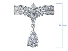 Кольцо из белого золота э4012кц08240360