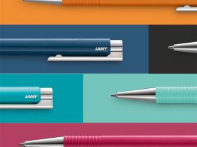 Ручка шариковая LAMY 206 logo, M16 Матовая сталь