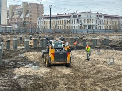 Строители приступили к активной фазе реконструкции площади Ленина в Якутске