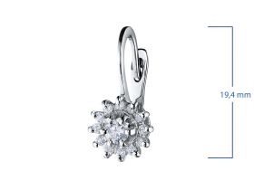 Серьги из белого золота с бриллиантами э0901сг04202942
