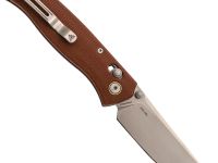 Складной нож SRM Medal 255L-MN, сталь 10Cr15MoV, рукоять микарта, коричневый