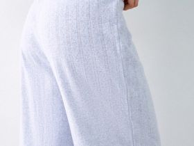 Пижамные брюки из ажурного трикотажа, Серый