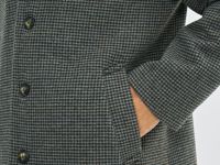 Однобортное пальто в клетку, Коричневый