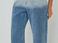 Широкие джинсы со средней посадкой, Синий