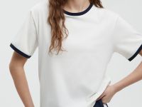 Футболка с контрастной отделкой