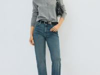 Укороченный кардиган на пуговицах, Серый