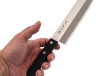 Кухонный нож Накири Tojiro Fuji Cutlery FC-1622, сталь Mo-V, рукоять полипропилен, черный