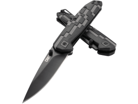 Полуавтоматический складной нож Hyperspeed, CRKT 7020, сталь 8Cr14MoV Black Oxide Coating, рукоять термопластик GRN