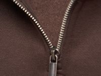 Свитшот с воротником-стойкой на молнии для мальчиков, Коричневый