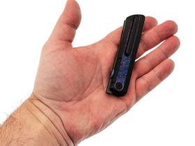 Складной нож Kizer Quoll, сталь S45VN, рукоять Titanium&Titanium Damascus