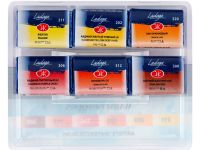 Набор акварели "Ладога" Палитра теплых цветов 6 шт х 2,5 мл, в пластиковом коррексе