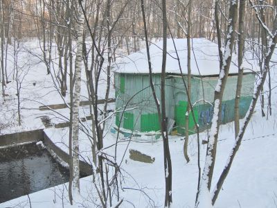 Ванный домик у пруда