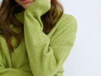 Вязаный джемпер для девочек, Зеленый