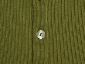 Приталенный лонгслив на пуговицах, Зеленый