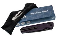 Складной нож SRM Terrier 258L-GN, сталь D2, рукоять G10, фиолетовый