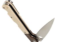 Складной нож Daggerr Corso, satin сталь VG-10, рукоять Cream White G10