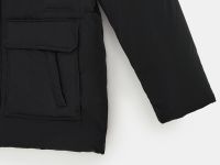 Пуховое пальто с накладными карманами