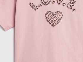 Свободная футболка для девочек, Розовый