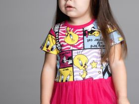 Платье-боди детское трикотажное для девочек