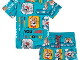 Комплект детский трикотажный для мальчиков: фуфайка (футболка), шорты