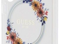 Чехол Guess Flowers Wreath MagSafe для Galaxy S24 прозрачный
