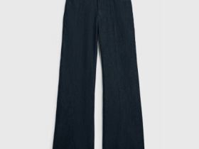 Джинсы клёш с высокой посадкой, Синий