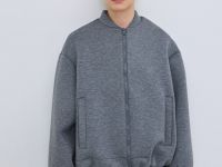 Бомбер из неопрена, Серый