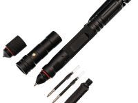 Тактическая ручка для выживания с фонариком 11 в 1, желтая