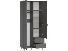 Распашной шкаф Пронто 2-90x210 Графитовый
