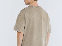 Базовая футболка с эффектом стирки, Бежевый