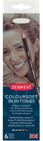Набор карандашей цветных Derwent "Coloursoft Skintones" 6 шт в мет кор