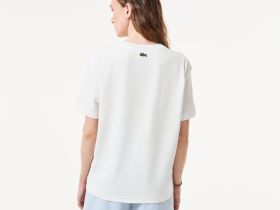 Женская хлопковая футболка Lacoste
