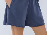 Шорты из футера с эффектом стирки, Синий