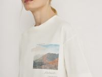 Футболка с географическим принтом O'STIN х Экспедиция, Белый