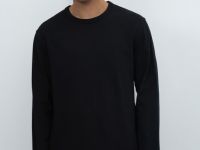 Лонгслив из хлопка, Черный