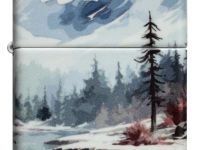 Зажигалка ZIPPO Frozen Valley с покрытием 540 Matte, латунь/сталь, разноцветная, матовая, 38x13x57 мм