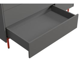Распашной шкаф Изи 3-130x220 Графитовый/оранжевый