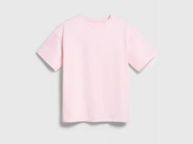 Футболка оверсайз из плотного хлопка, Розовый