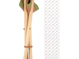 Стул складной для художника "Невская палитра", 37х37х45 см, коричневая кожа, бук