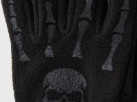 Чёрные перчатки с принтом Глория Джинс