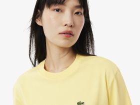 Женская футболка Lacoste свободного кроя из мягкого хлопка