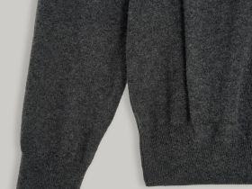 Джемпер из шерсти и хлопка с округлой горловиной