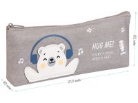 Пенал мягкий MESHU "Happy bear" 210*82*40 мм, канвас