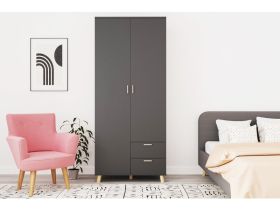 Распашной шкаф Пронто 2-100x220 Графитовый