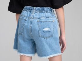 Шорты текстильные джинсовые для девочек