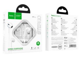 Проводная стерео-гарнитура Hoco M1 Max crystal Lightning (белый)