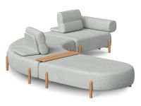 Диван модульный Альди-5 Textile Silver