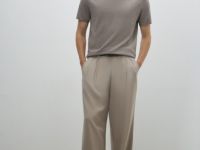 Вязаная футболка из пряжи, Бежевый